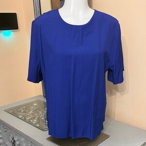 Vintage Gloria Lance Large Elegant Blue Women's Top